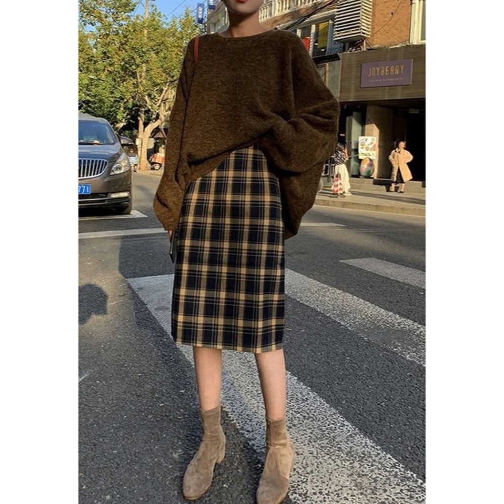 Eddie Bauer Wool Plaid Blanket Skirt